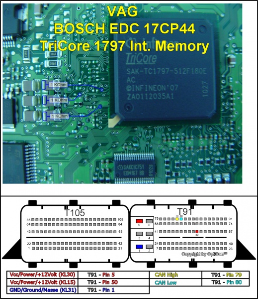 Bosch EDC 17CP44 (Volkswagen) pinout diagram 2